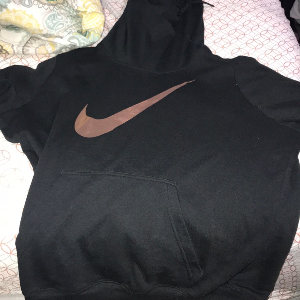 Nike jacket black and brownish gold